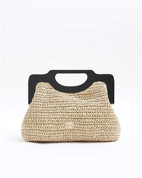 river island beige raffia clutch bag|raffia clutch bag.